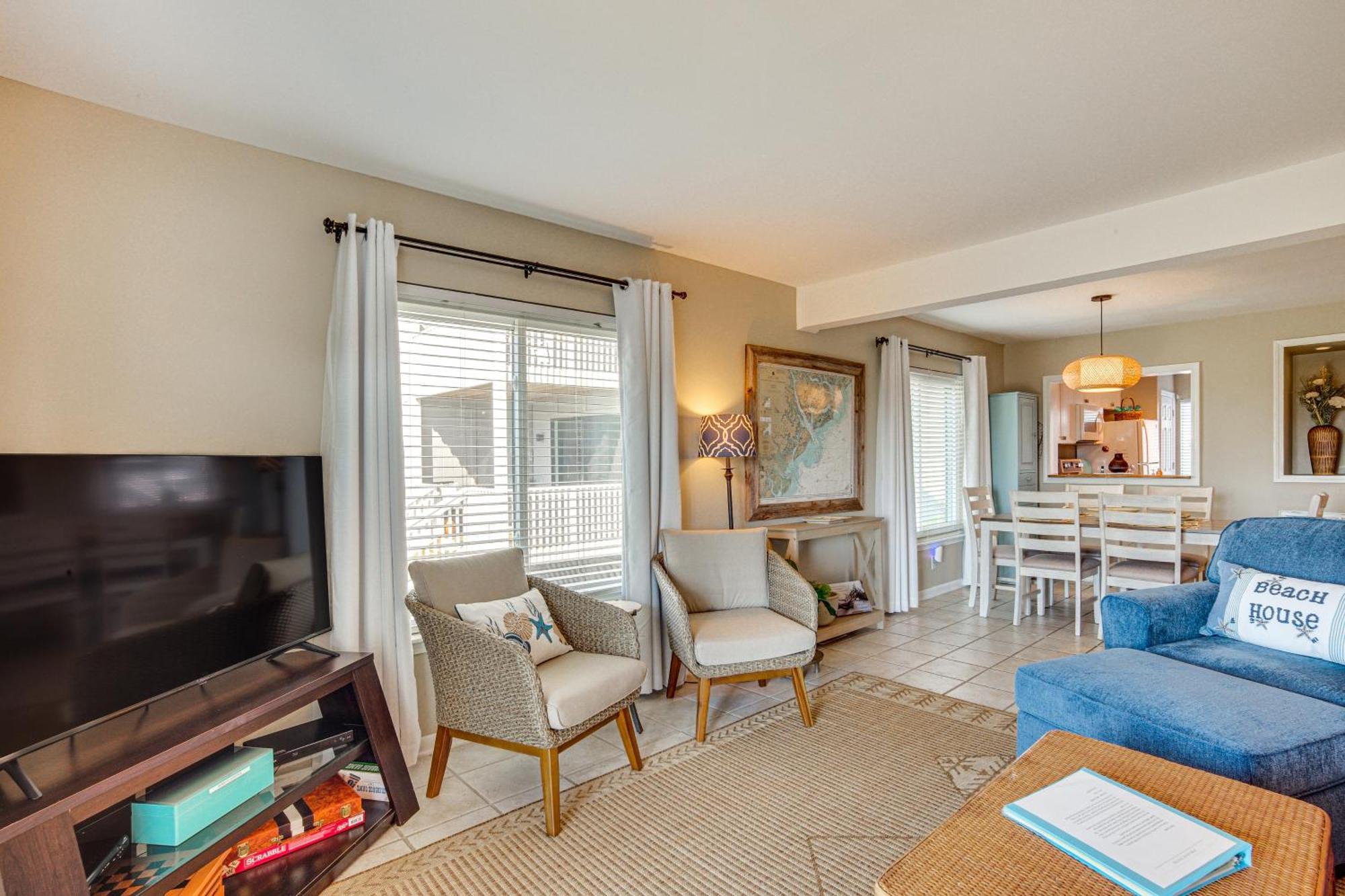 Harbor Island Condo With Deck - Steps To Beach! Oceanmarsh Subdivision Esterno foto